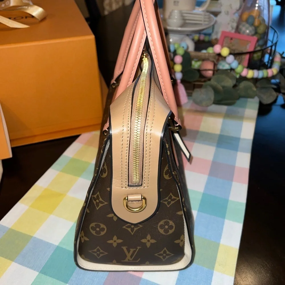 Louis Vuitton Tuileries Handbag Monogram Canvas with Leather PEACH in EUC!!! - Picture 6 of 11